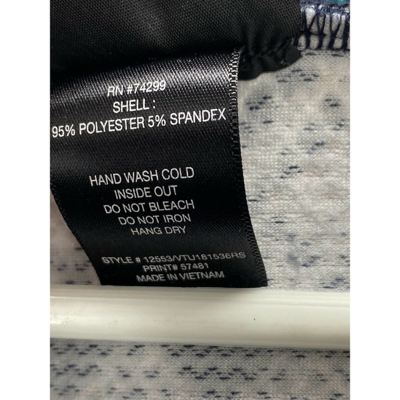 Enfocus Studio Womens Size 8 Blue Print Sleeveless Midi Pullover V Neck Dress - Picture 4 of 10